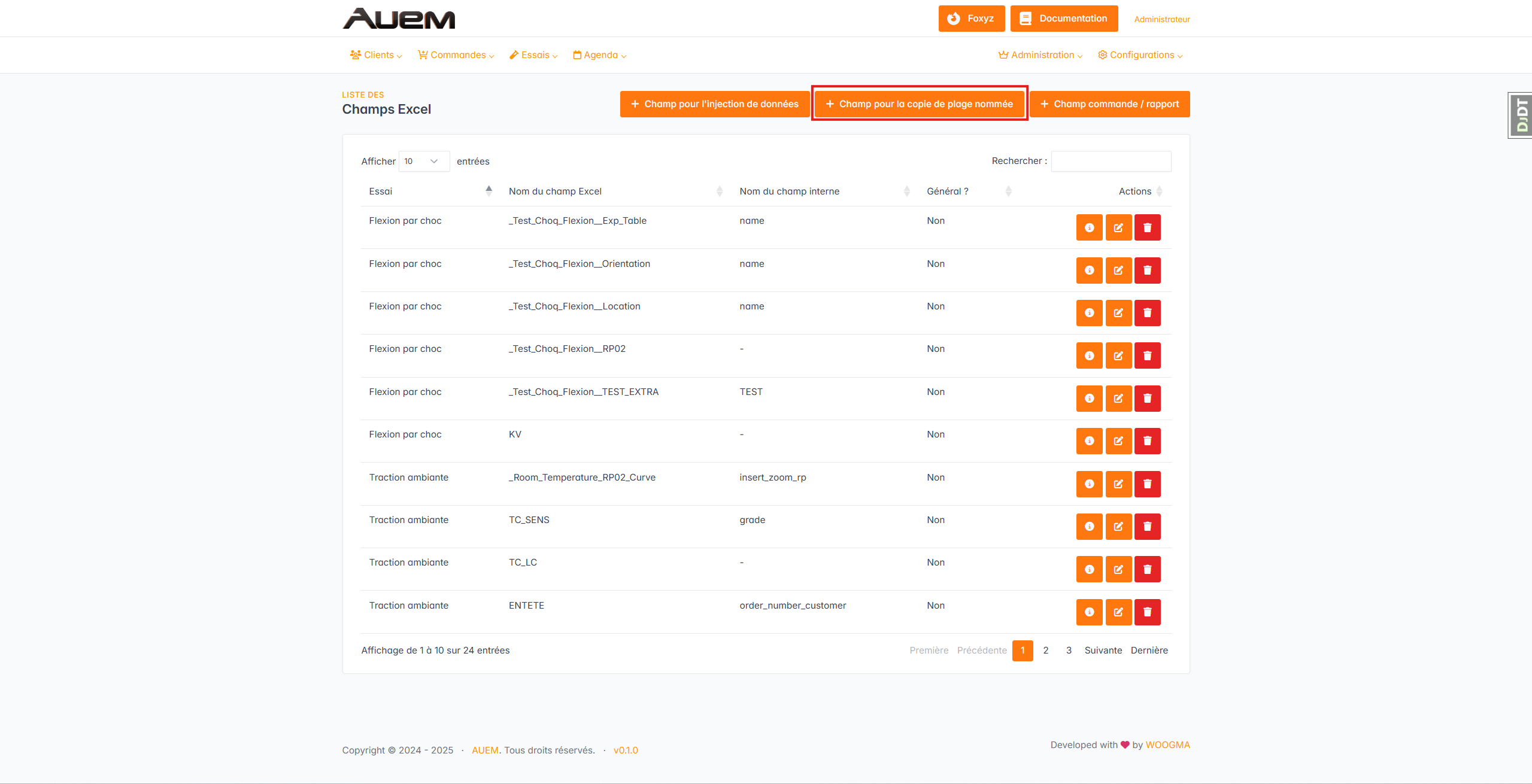 Bouton ajout pour copie