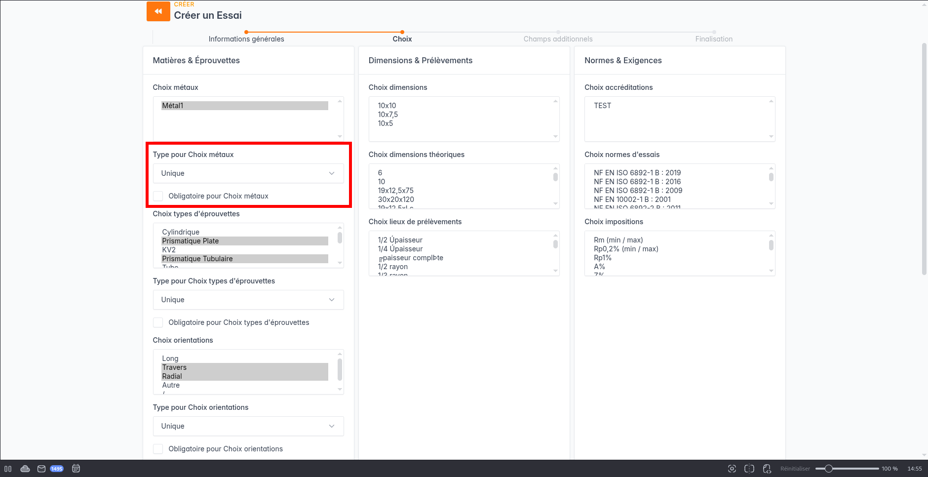 Options supplémentaires